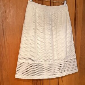 Madewell white A-Line Lace Skirt